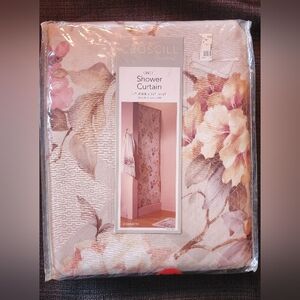 Croscill Chalotte Shower Curtain Fliral Natural - 72" x 75" - Style 5427 NEW